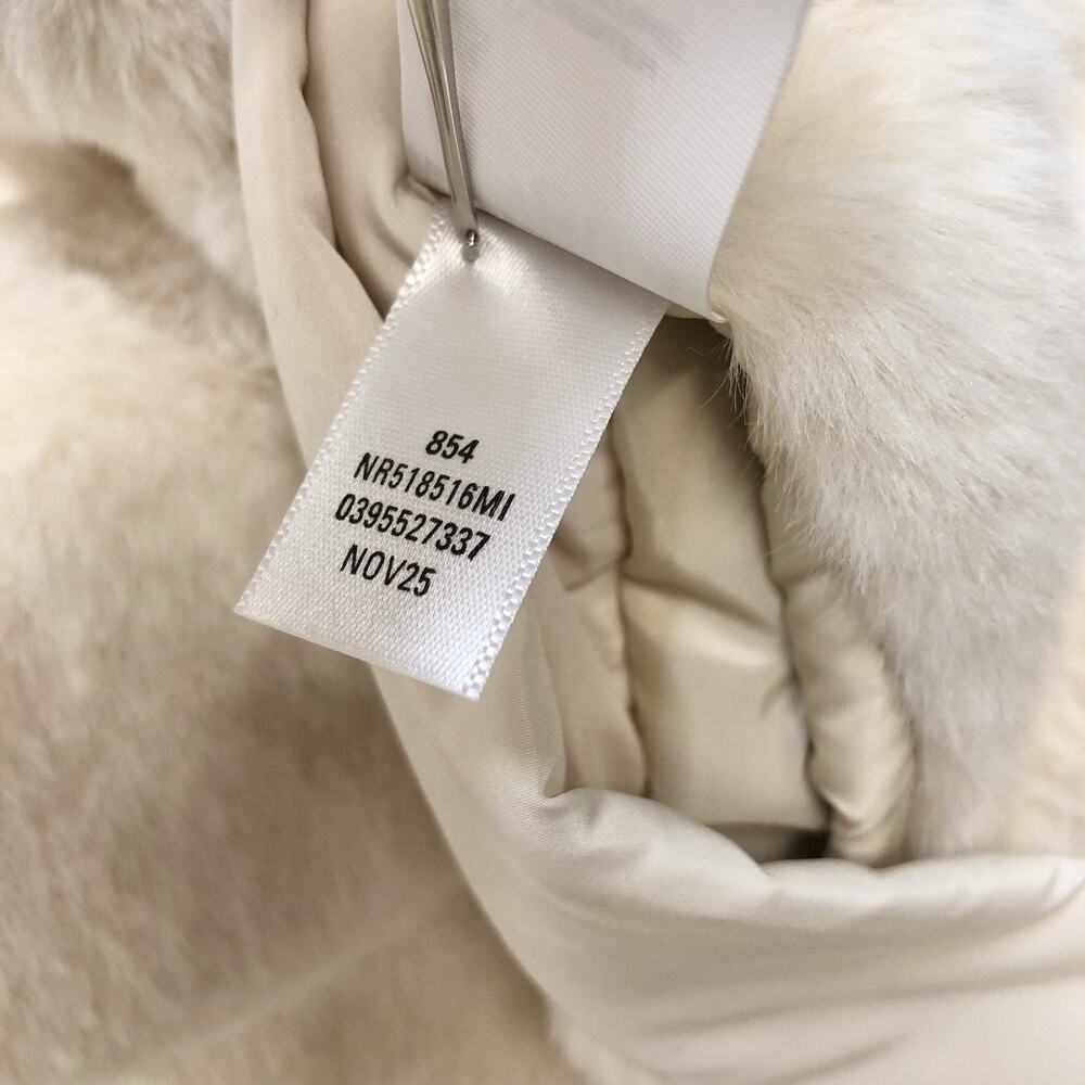 Zella Faux Fur Hooded Jacket Beige Seashore Size XS Zip Up MSRP 129$ - Picture 8 of 9